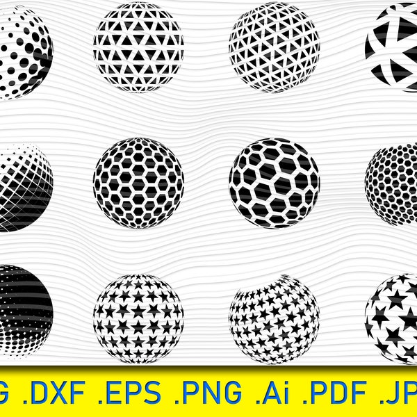 Sphere 3d Svg - Etsy
