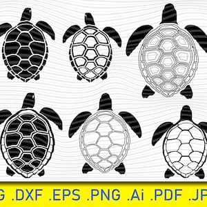 Turtle svg, Turtle SVG, sea turtle svg, aquatic svg, tortoise svg, turtle silhouette, turtle clipart, cut file, print file, Clip Art Svg, Ai