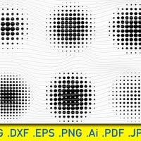 Half Tones Bundle , Half Tones Eps , Halftones Vector Svg | Cricut Eps ...