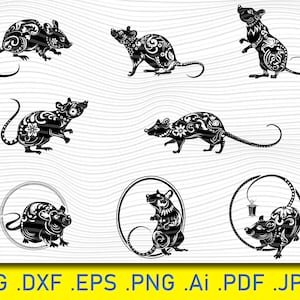 Rat SVG, Mouse Svg, Rodent Svg, Rat Clipart, Rat Files for Cricut, Rat ...