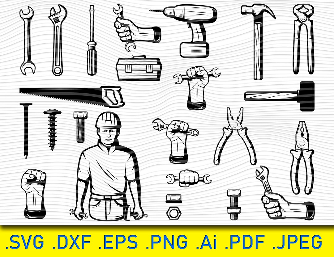 Fixing Svg 24 Repair Workshop, Mechanic Svg, Hand Svg, Holding Hammer Svg, Nail ...
