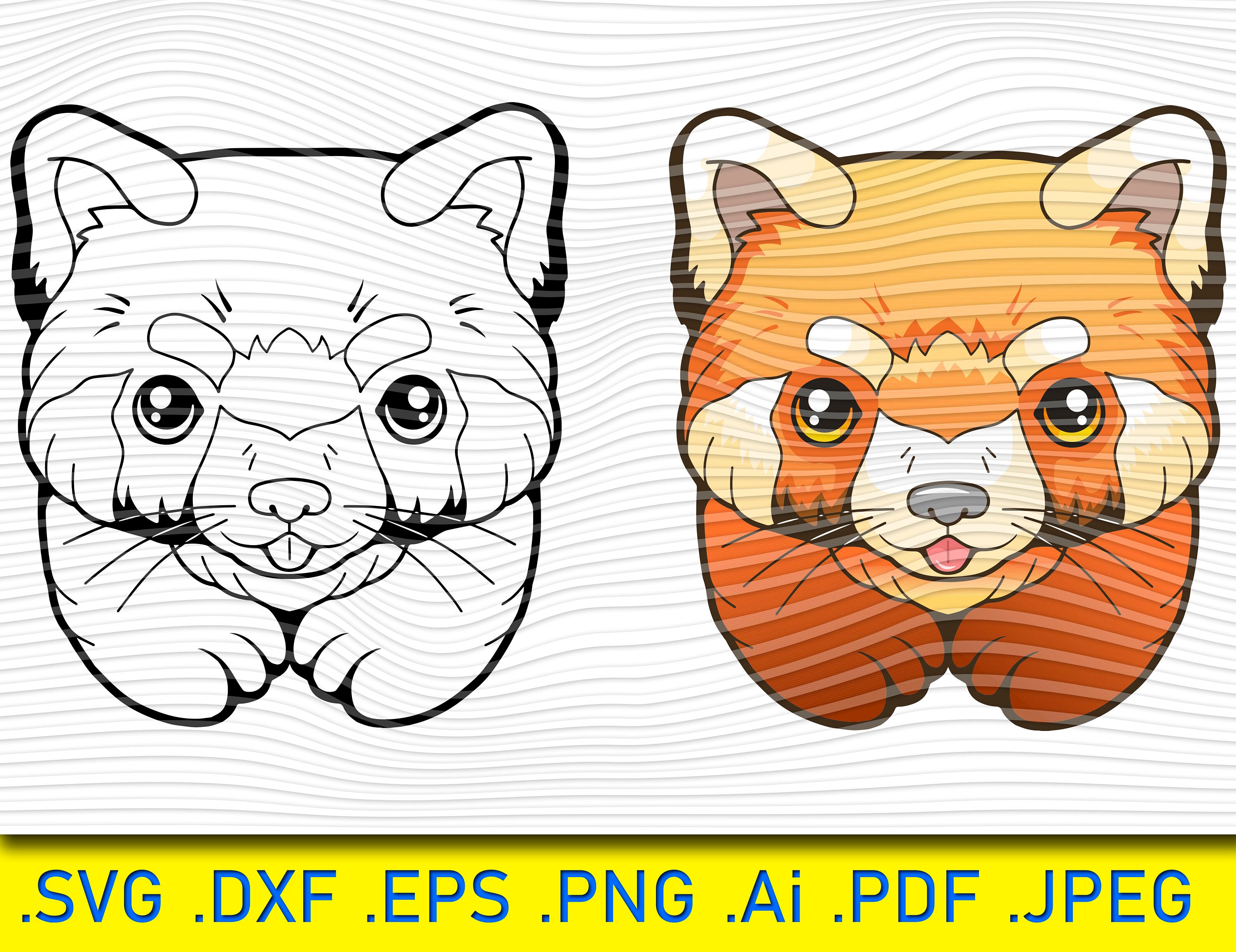 Red Panda Panda SVG Face Panda SVG Cute Panda SVG for - Etsy
