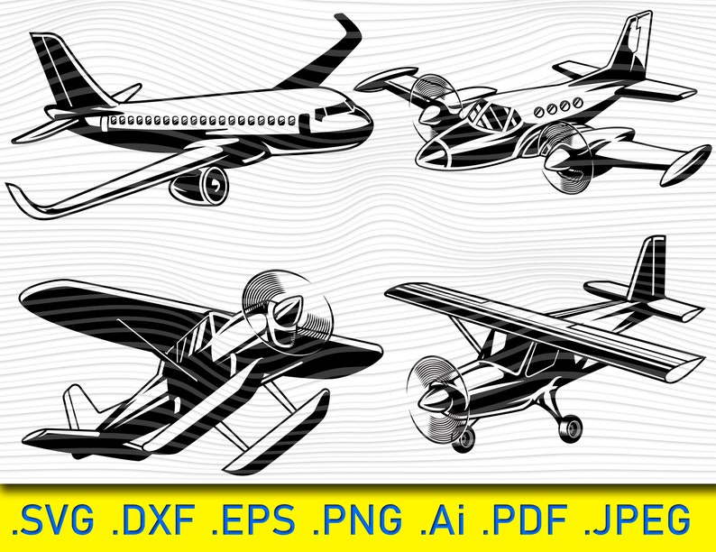 Aeroplane Svg Propeller Plane Svg Plane Silhouette Svg Etsy