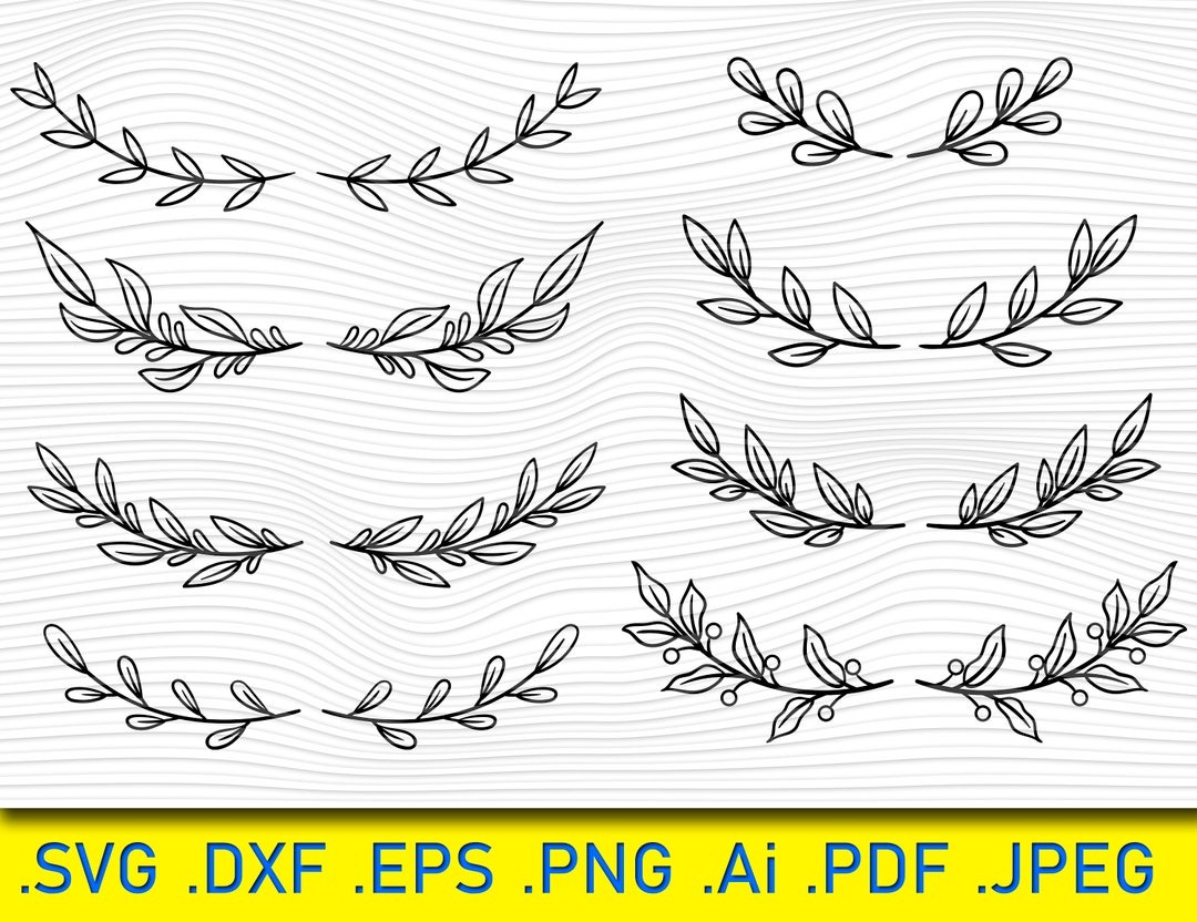 Floral Decorations, FLOWERS in SVG, Ornamental, Corner Lines, Plants ...