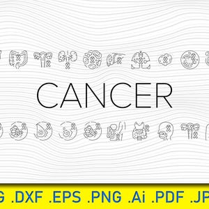 Organes affectés par le cancer SVG, SVG de types de cancer, SVG de cancer, SVG de cancer du sein, SVG de ruban de sensibilisation, ruban rose, restez fort