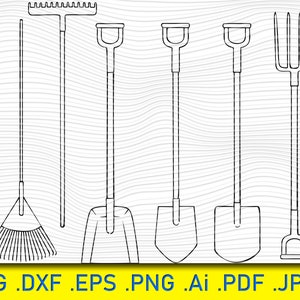 Garden Tools SVG Bundle, Garden Tools SVG, Gardening SVG, Gardening Trowel Svg, Spade Svg, Shovel Svg, Rake Svg,Garden Tools Clipart,Clipart