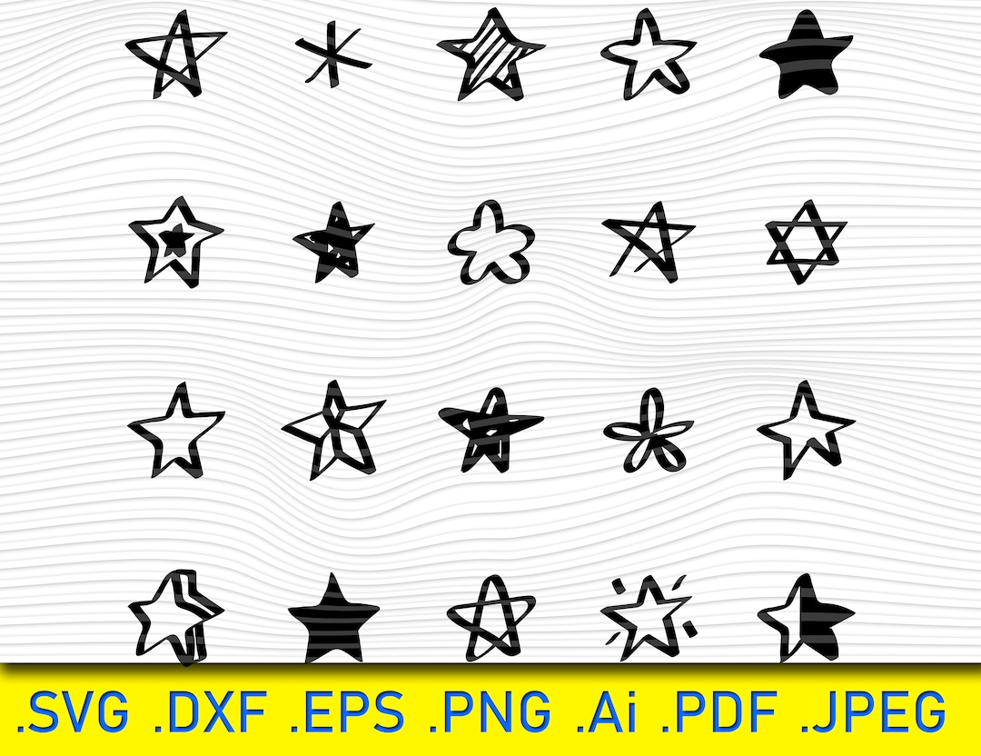 Stars SVG Bundle, Star Vector,shooting Stars Svg File for Cricut, Star ...
