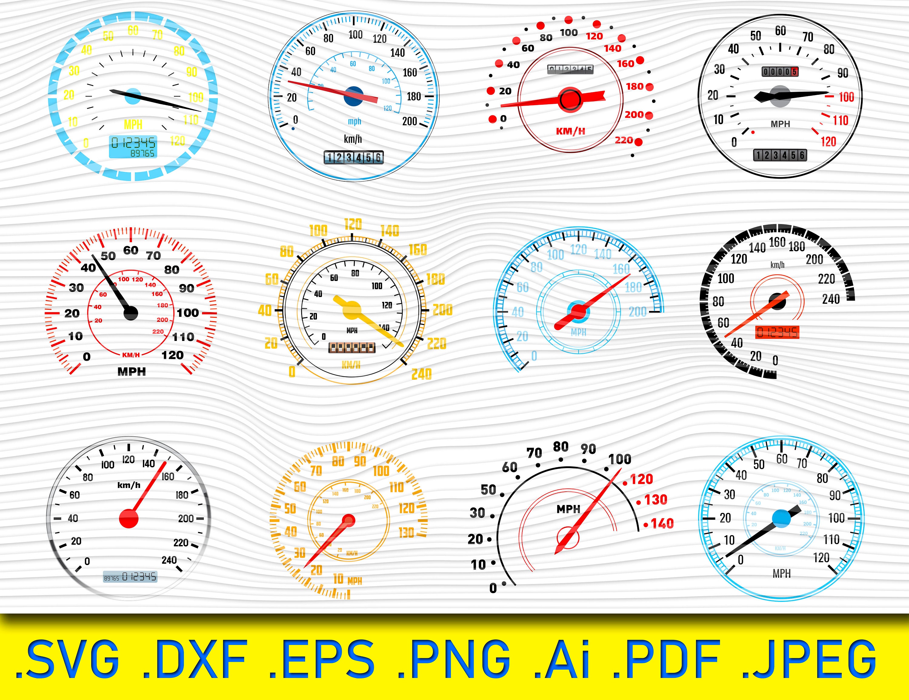 12 Car Speedometer Speedometer Svg Bundle Car Svg Race Car - Etsy Australia