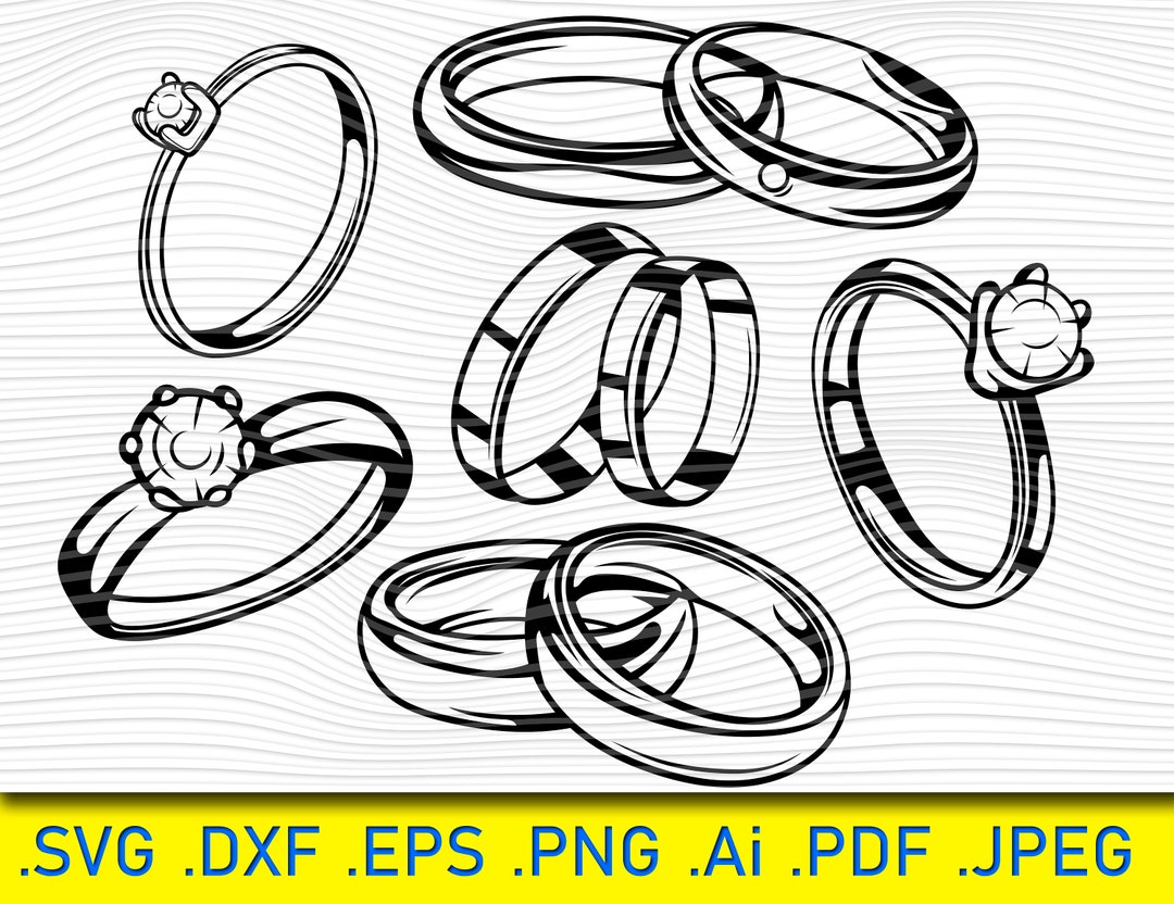 Diamond & Wedding Ring SVG Clipart (digital Download) - Etsy