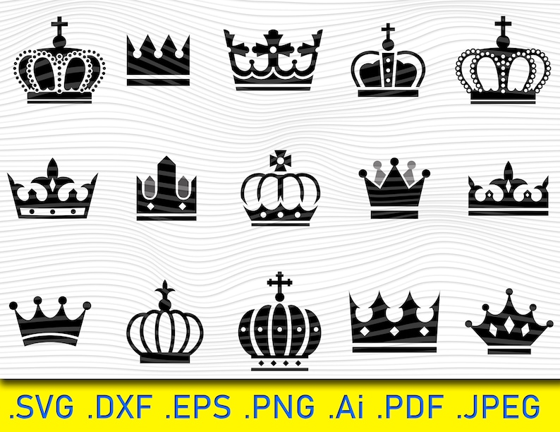 Download 15 Royal Crown SVG File King Crown SVG Queen Crown SVG | Etsy