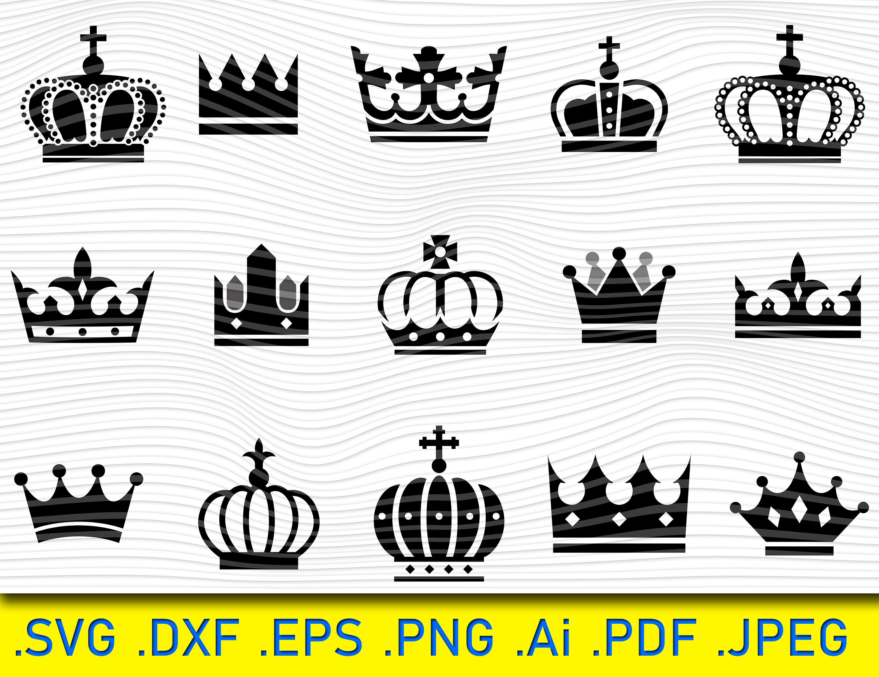 Crown svg,crown clipart,king svg,queen svg,crown vector silhouette cut file  cricut stencil file png dxf-JY253