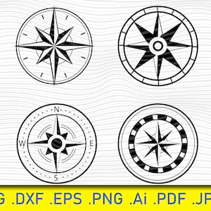 Compass,Nautical,Sailor,seaman,Mariner,Compass Rose Design SVG Clipart Printable Iron on Transfer Cricut Cutting Laser Engraving file,