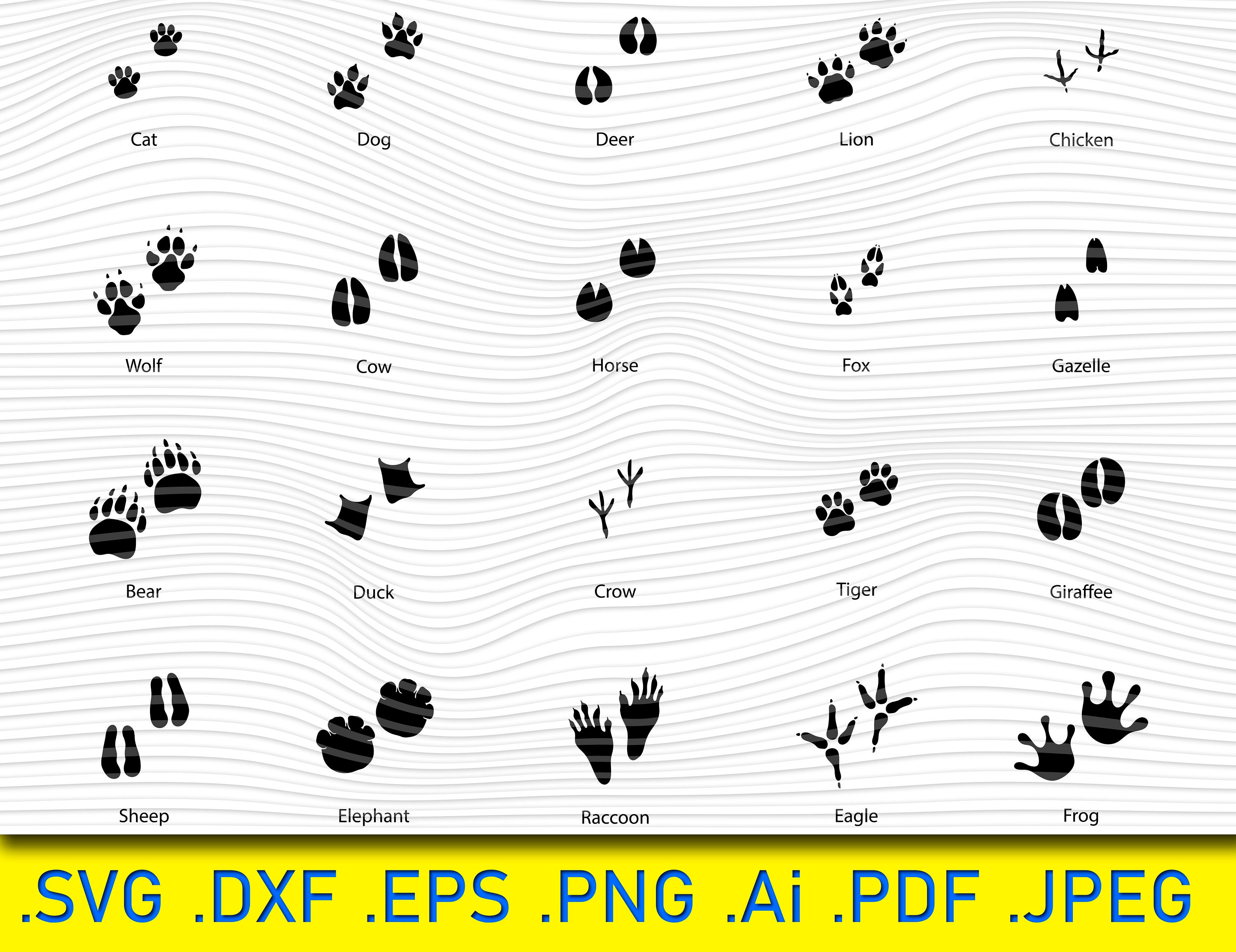 40 Animal and Bird Steps Animal Tracks Svg Animal SVG - Etsy 40 Animal and Bird Steps Animal Tracks Svg Animal SVG - Etsy