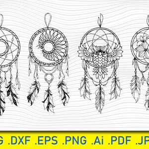 Acchiappasogni svg, Acchiappasogni, File Svg, per cricut, Clipart acchiappasogni, Acchiappasogni png, Silhouette boho svg, Tribal svg, File Dxf