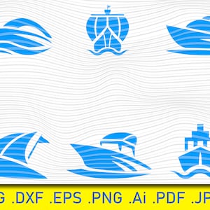 Speed Boat SVG, Yacht Svg, Motor Boat Svg, Speed Boat Clipart, Speed Boat Files for Cricut, Cut Files For Silhouette, Dxf, Png, Vector, jPeg