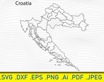 Croatia Map Infographic, Earth SVG, World Map SVG, World Map Silhouette, World Svg, Travel Svg, Svg, Continents Svg, Map Silhouette, Map Svg