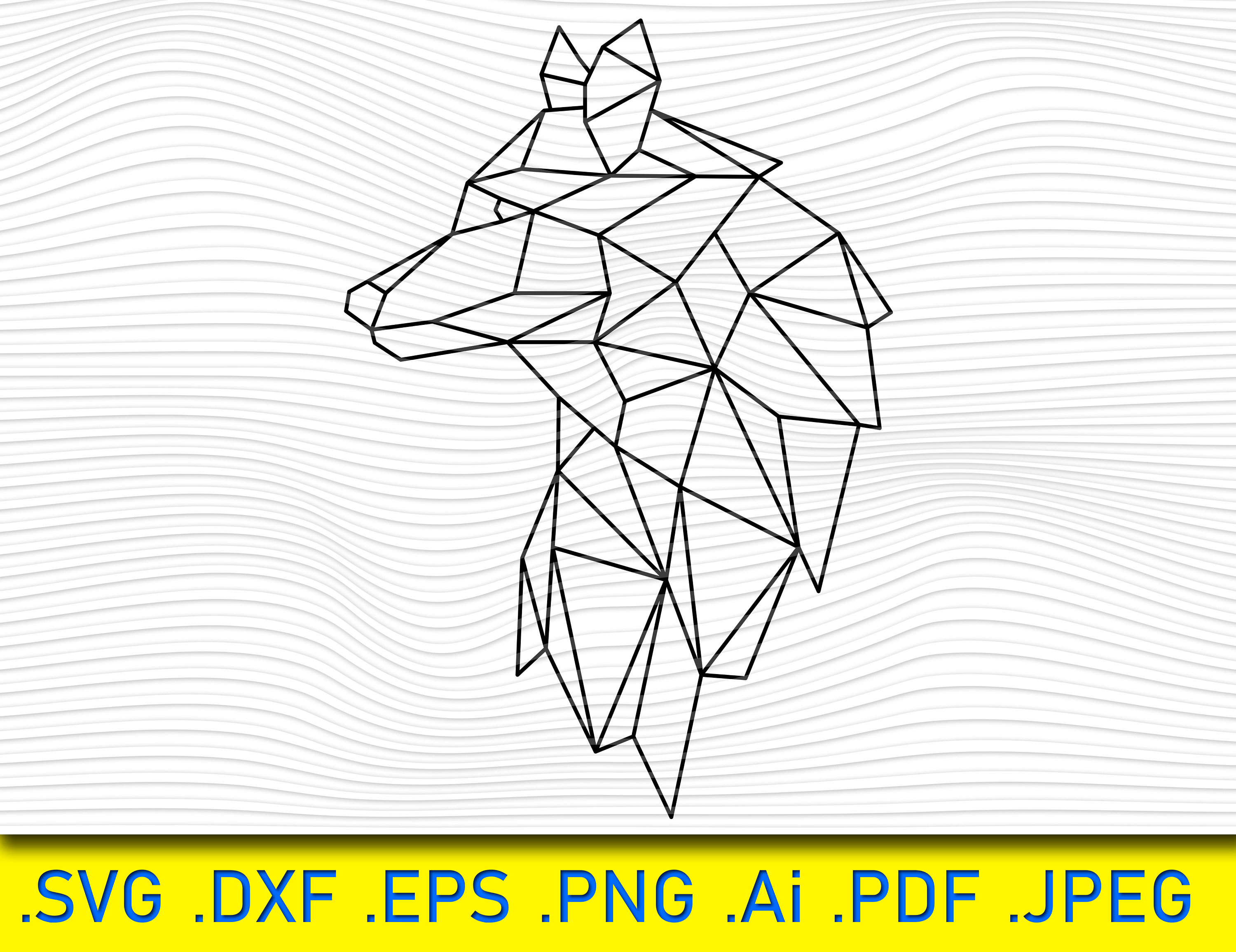 Geometric Wolf Wolf Digital Artwork SVG Digital Artwork Etsy
