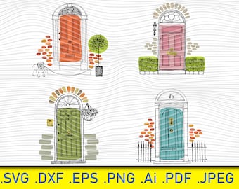 Paquete SVG de puerta, imágenes prediseñadas vectoriales (svg, png, eps)