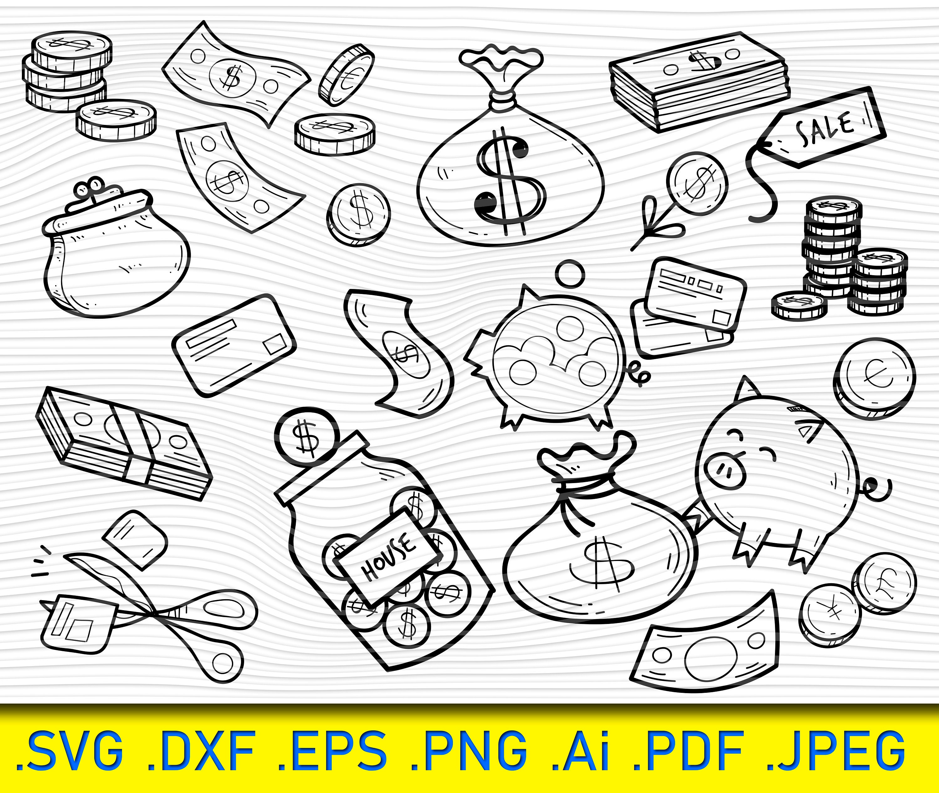 Download Money Bag With Dollar Sign Money Svg Money Icon Svg Coin Etsy