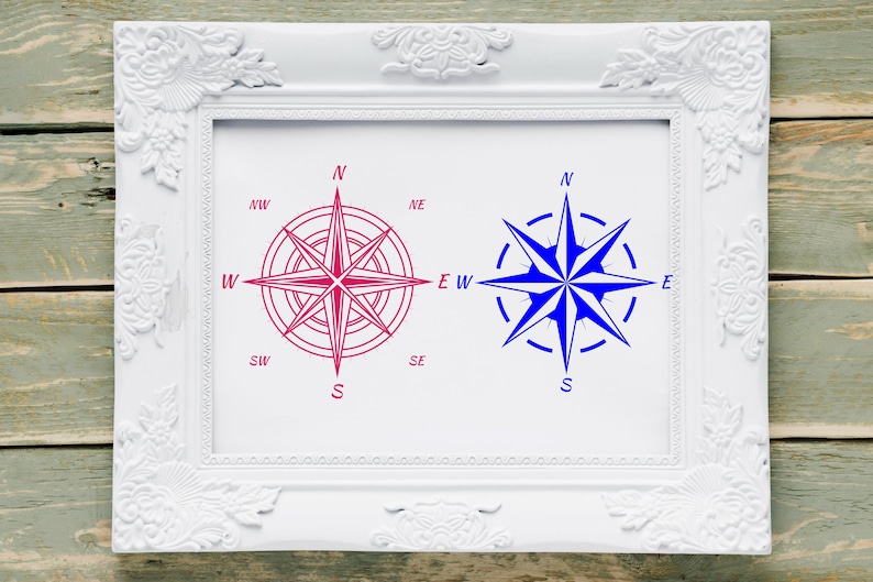 Vintage Compass Rose SVG Bundle, Cut Files - Etsy Canada