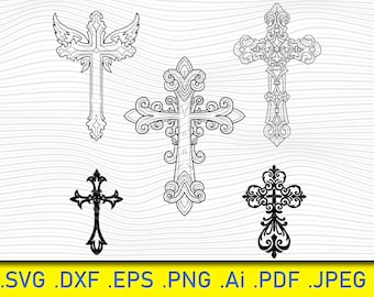 Cross SVG,Cross svg silhouette files,Crosses vector png, dxf, eps,jpg,pdf,Crosses clipart,Cross cameo,Cross cricut SVG,christian cross svg