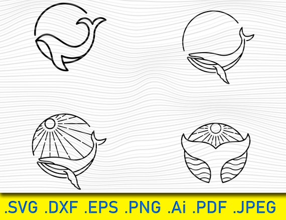 Whale Tail SVG: Ocean Life Decal, Cricut Ready (Digital File)