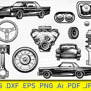 Vintage Car, Classic Car SVG Files for Cricut Silhouette Files, Easy Cut File, Instant Download, Muscle car Svg, Muscle car svg bundle
