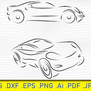 Sports Car SVG Bundle: Racing Car Clipart, Cricut & Silhouette Files (Digital Download)