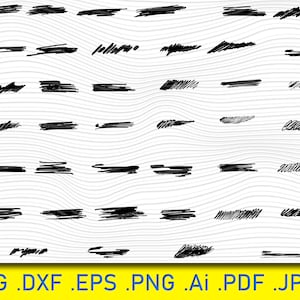 40 Underline Highlighter, Marker Strokes, Swoops, Waves, Brush, Marks, Paint Brush SVG, Paint Stroke SVG, Brush Stroke Clipart, Brush Stroke