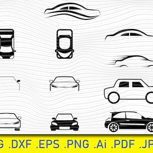 11 Car, Sports car svg, Race car svg, Car svg files for cricut, Sports car clipart, Dxf files for laser, Racing svg, Silhouette svg, clipart