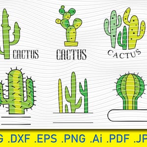Cactus SVG, archivos SVG de cactus para Cricut, paquete SVG de cactus, PNG, DXF, paquete SVG de cactus, silueta de cactus, SVG de tres abrazos, monograma SVG de cactus