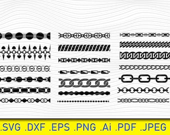 Chains Svg Bundle, Chain Silhouette Svg, Chains Clip Art, Chains Dxf Cutting Files, Chain Clipart, Chains Cut Files For Cutting, Png Bundle