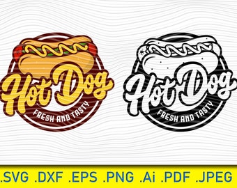 Hot Dog, Sausage, Grilled, BBQ, Bun, Link Clip Art, Clipart, Design, Svg Files, Png Files, Eps, Dxf, Pdf Files, Silhouette, Cricut, Cut File