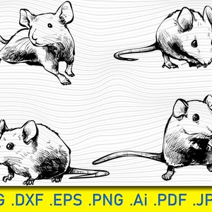 Mice svg, Mouse SVG Silhouette Clipart, Mice Vector Decal, Rodent SVG, Mouse SVG Clipart, Mice Images, Mouse Cut File, Digital Download