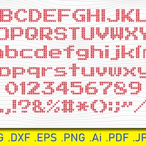 Carattere maglione invernale, maglioni natalizi lavorati a maglia, lettere, maglione lavorato a maglia di Natale, modello, brutto, maglione, maglie, set di lettere, carattere calligrafico svg