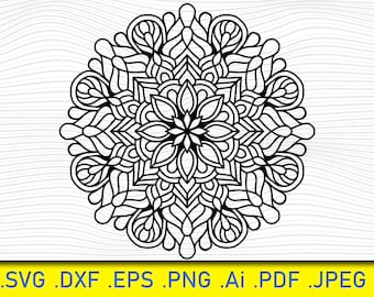 Mandala SVG DXF Files for Cricut, Silhouette (Digital Download)
