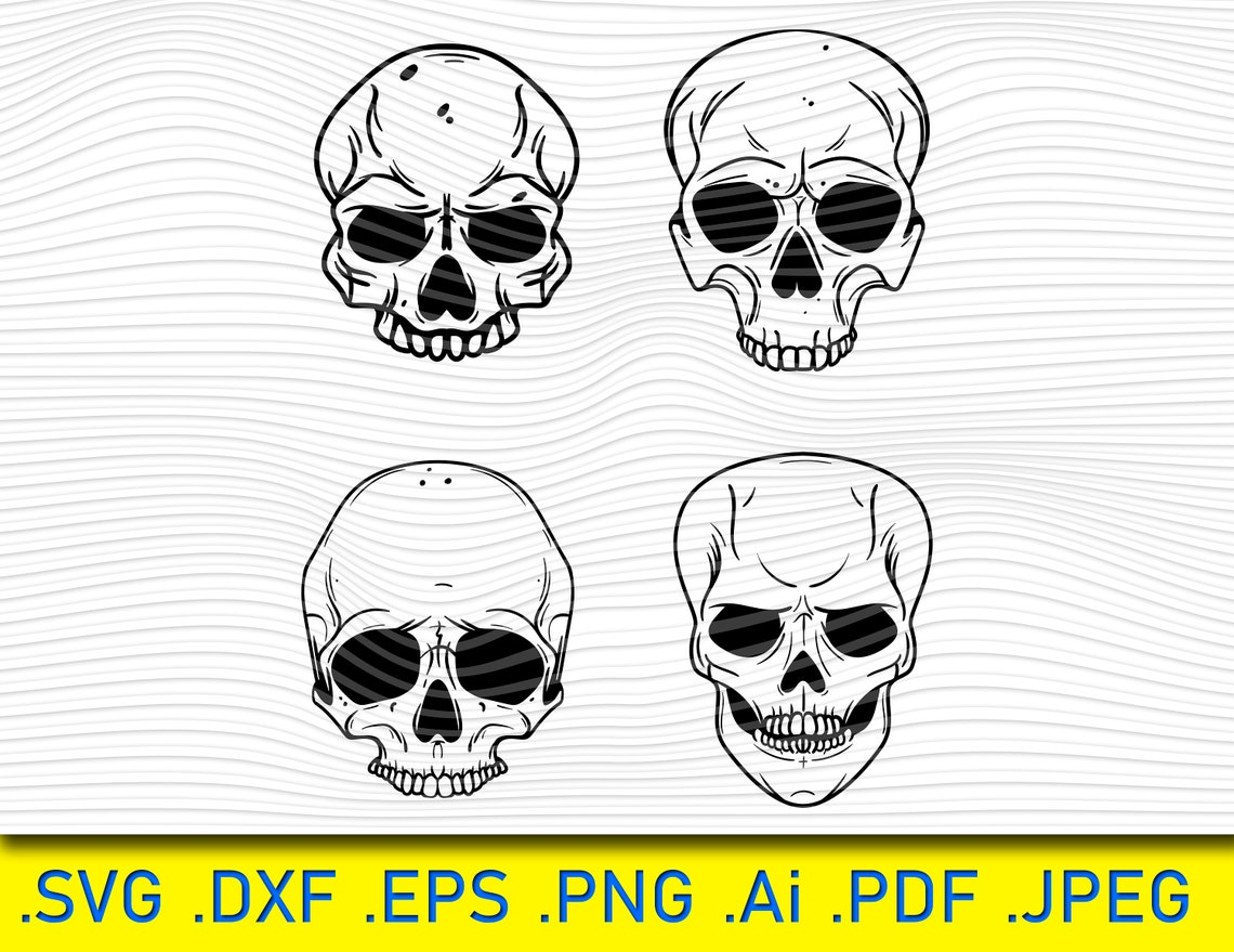 Skull SVG - Etsy
