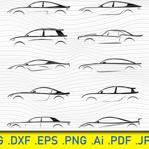 Coche, coche deportivo svg, coche de carreras svg, archivos svg de coche para cricut, clipart de coche deportivo, archivos dxf para láser, svg de carreras, svg de silueta, clipart de coche
