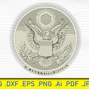 Ein-dollar-Elemente, Adler-Svg, Dollar-Svg, E Pluribus Unum-Svg, Geld-Svg, Bargeld-Svg, SVG, Rechnung, Währung Geschäft, Werbung, Zahlung