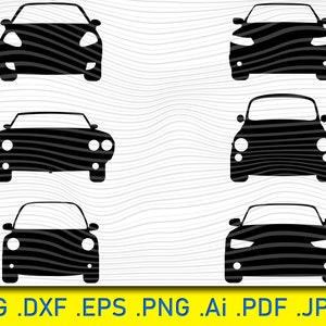 Auto, auto sportiva svg, auto da corsa svg, file auto svg per cricut, clipart auto sportiva, file Dxf per laser, corse svg, silhouette svg, clipart auto