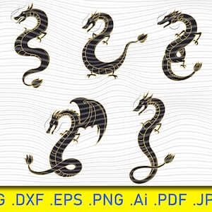 Dragon Silhouette SVG, Dragon Svg, Dragon Clipart,Fire Breathing Dragon, Dragons svg, Dragon Clipart - Dragon Cut File - Dragon Vector