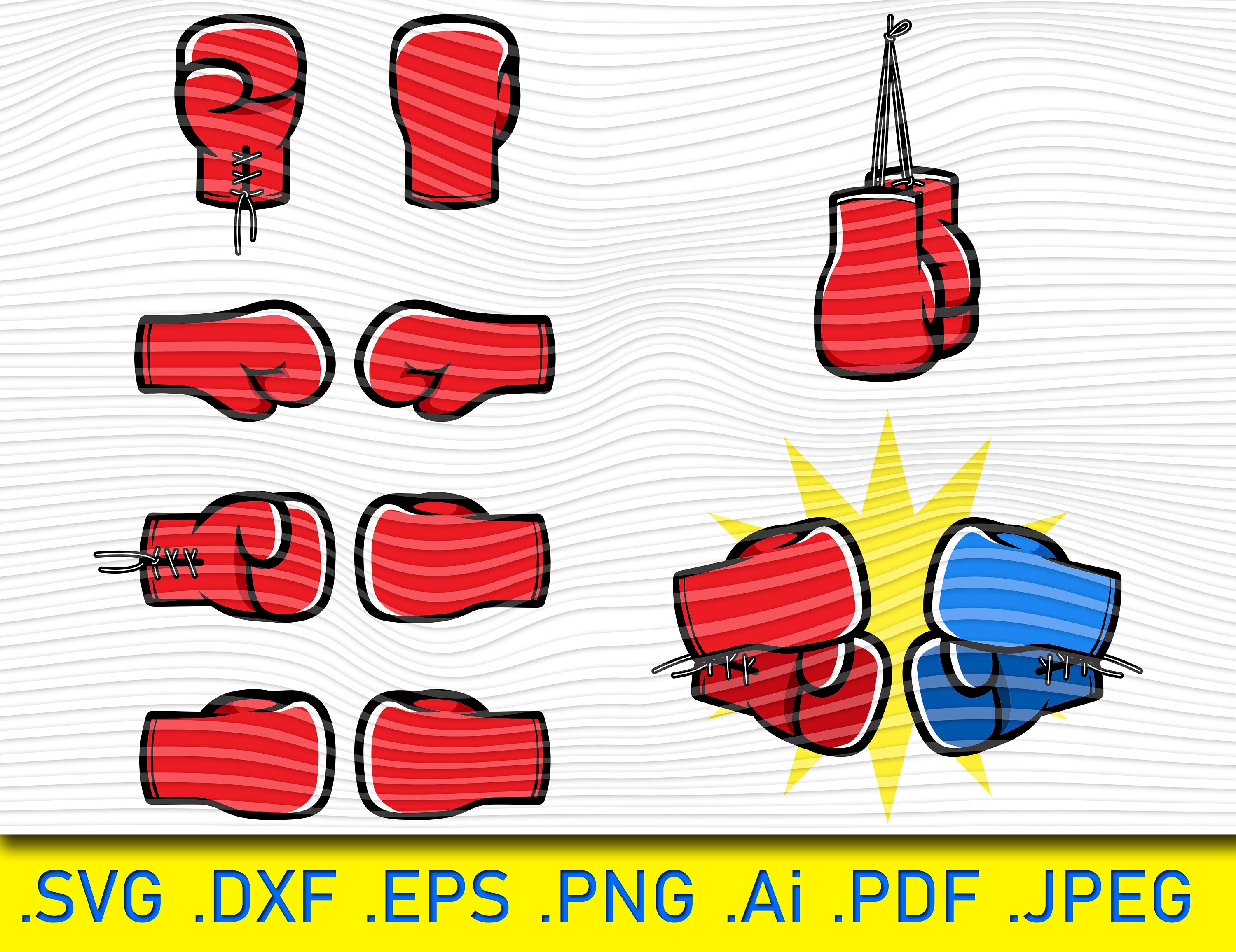 Boxing Gloves String Boxers Glovers Sport Boxing Svg Etsy