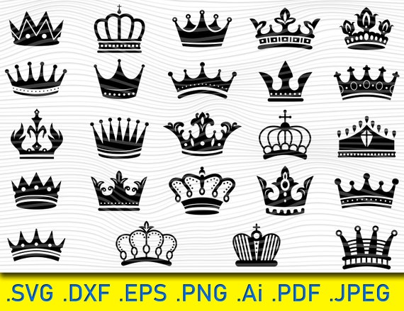 Corona SVG, Crown Clipart, Tiara Svg, Princesa Tiara Svg, Corona Rey,  Silueta de la Corona,PNG, Dxf, Eps, Vector de la Corona, Cricut, Monogram  clipart -  España
