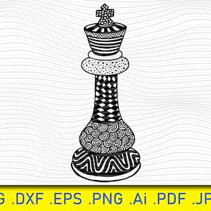 King Chess Piece, Chess Pieces Set, Checkmate, Win Strategy, Tournament, Chess SVG Bundle, Chess figures svg, Chess dxf, Chess png,Chess eps