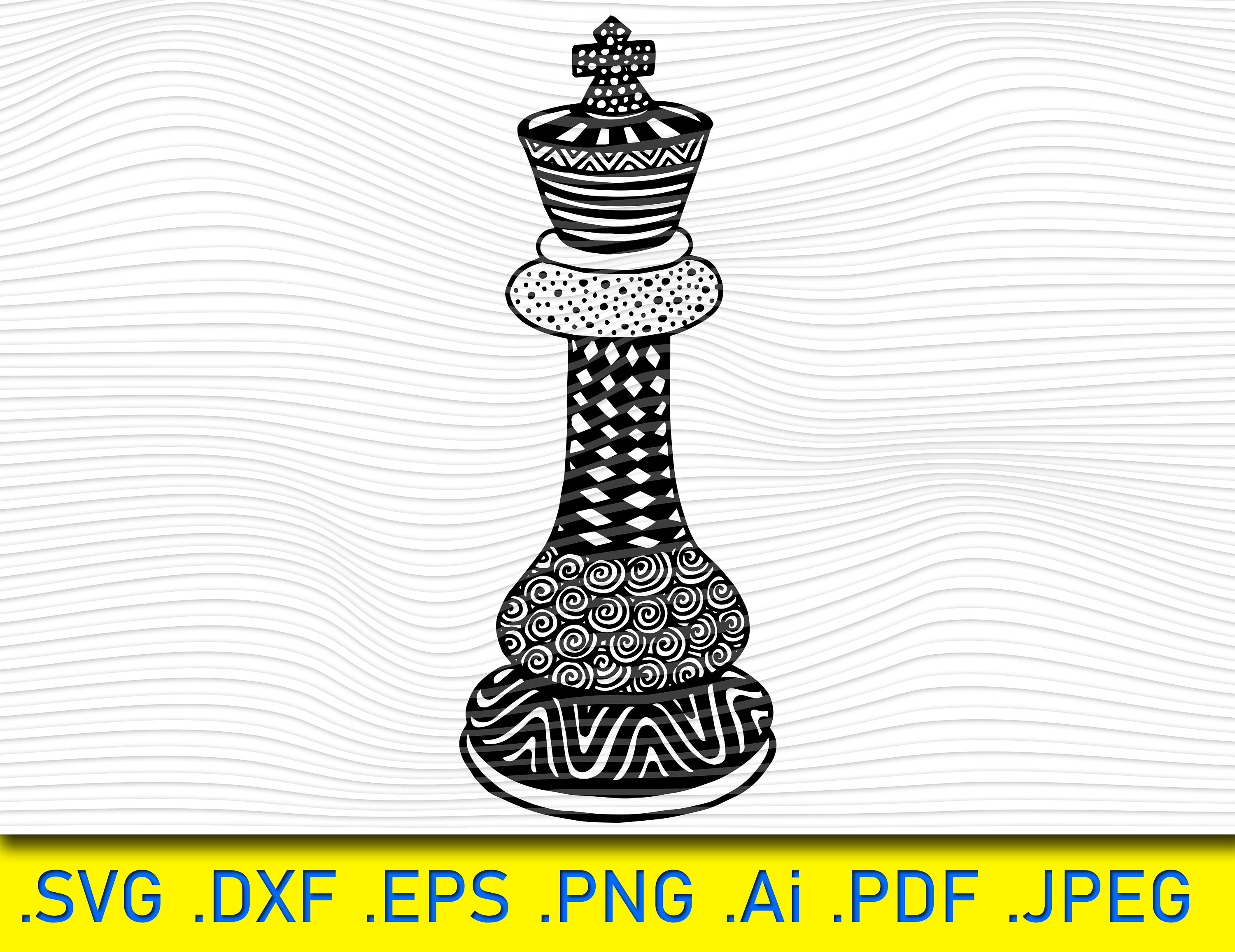 Black King svg, Chess piece, svg, png, eps, dxf, pdf