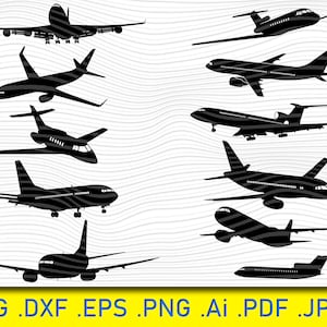 11 Flight Aviation, Airplane Svg, Airplane SVG Bundle, Passenger Airplane SVG, Airplane Clipart, Cut Files For Silhouette, Aircraft Svg, Png
