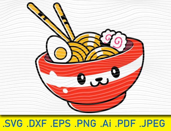 Ramen fideos dibujos animados Ramen svg Fideos Svg japonés - Etsy México