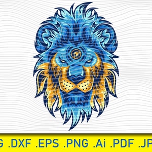 Amazing Lion Head, Lion SVG, Lion svg file for cricut, lion svg designs, lion svg cut file, lion silhouette svg, lion clipart, lion svg, Png