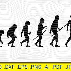 Evolution of men SVG, Digital File, Human Evolution Vector Silhouette, SVG Files For Cricut, Human Silhouette, Svg, Png, Eps, Ai, Clip Art