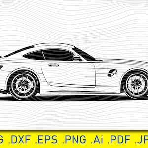 Car, Sports car svg, Race car svg, Car svg files for cricut, Sports car clipart, Dxf files for laser, Racing svg, Silhouette beautiful car